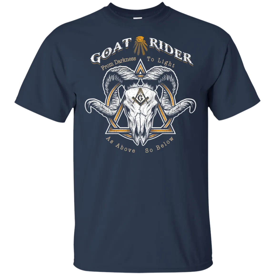 Goat Rider Masonic Ram Skull Freemason Square & Compass Symbol