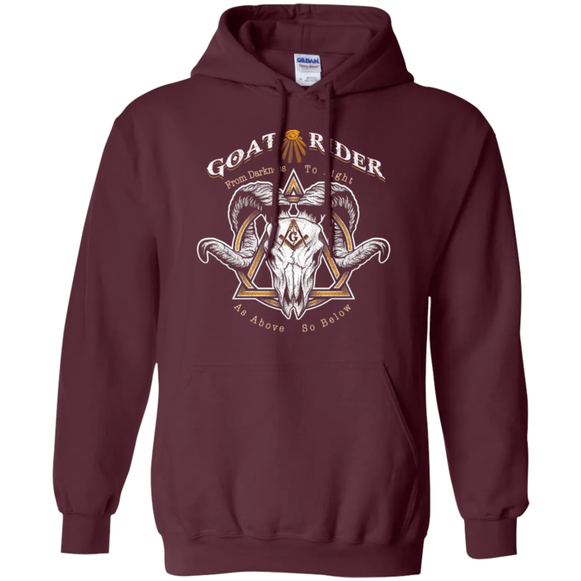 Goat Rider Masonic Ram Skull Freemason Square & Compass Symbol