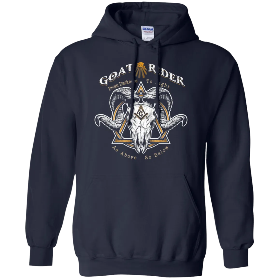 Goat Rider Masonic Ram Skull Freemason Square & Compass Symbol