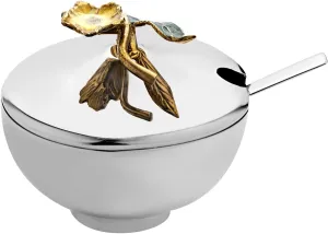 Godinger Rice Bowl, Ramen Bowl, Ice Cream Bowl, Side Dish, Snack Bowl, with Spoon, 4.75 inches