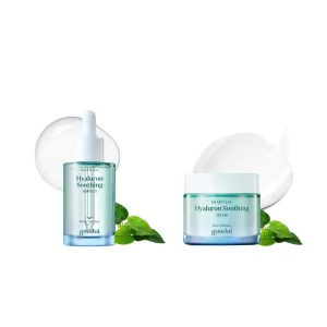 GOODAL Heartleaf Hyaluron Soothing Ampoule   Cream Bundle, Hydration Facial Serum for Glowy Skin, Lightweight Moisturizer, Korean Skincare, K Beauty