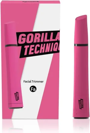 Gorilla Technique Facial Hair Trimmer for Women, Electric Peach Fuzz Remover, Precise Face Razor for Upper Lip Eyebrow Eyebrow Chin Forehead, Travel Friendly, Makeup Prep Tool, Dermaplaning, 2 Heads