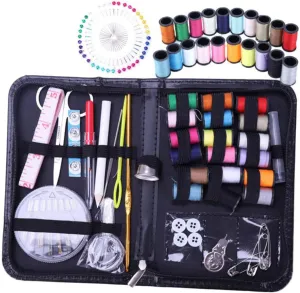 GRADENEVE Craft Sewing Kit 134-piece Tool Set Needles Thread Scissors Zipper Bag for Levels