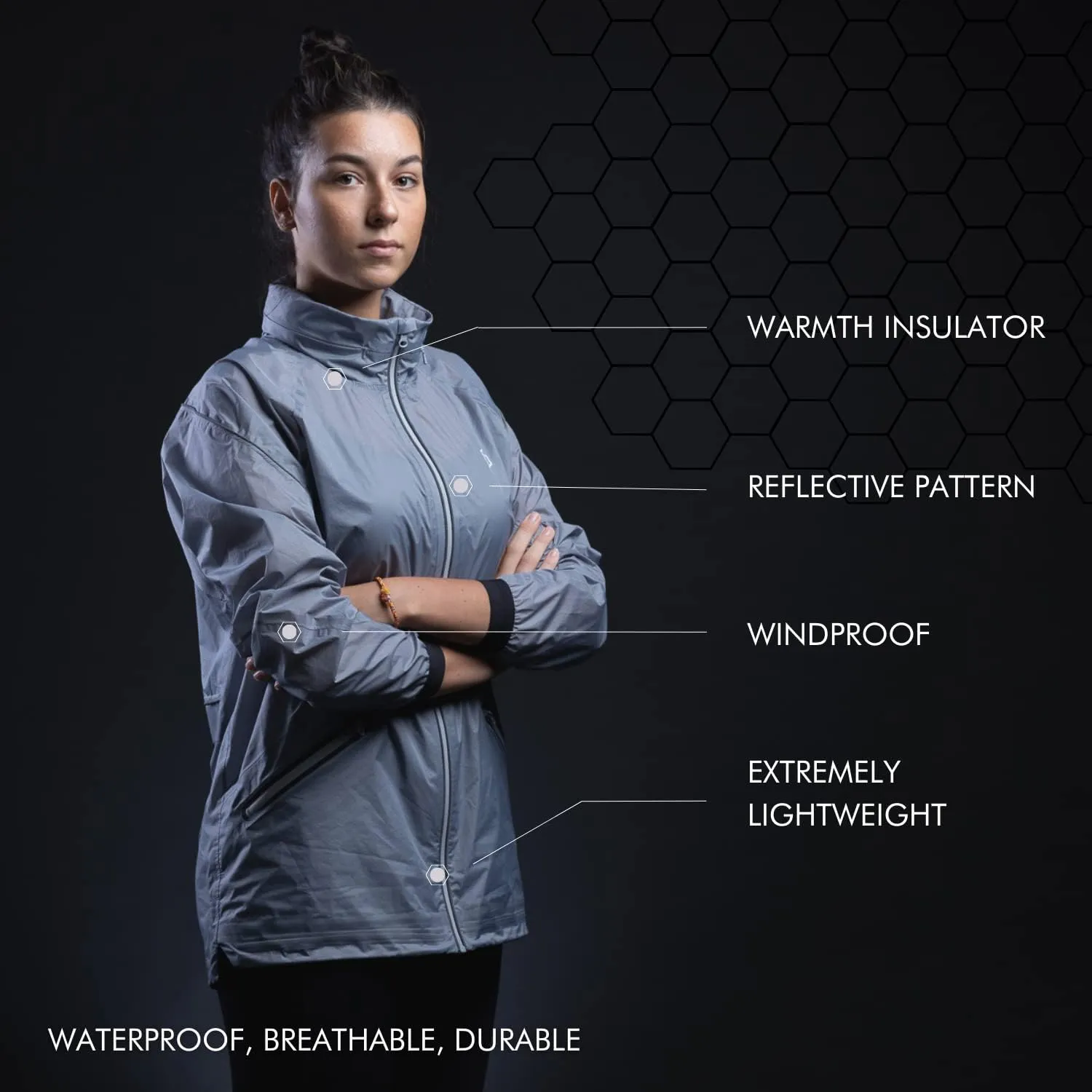 GRAPHENE-X Nomad(e) Ultralight Jacket | Abrasion-Resistant & Waterproof | Breathable Windproof Graphene Membrane Protection