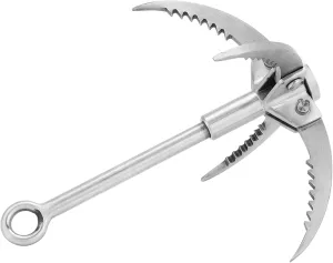 Grappling Hook,Stainless Steel Folding Grappling Hook Rock Climbing Claw Survival Tool Equipment