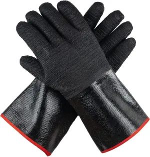 Grill Armor BBQ Gloves – Waterproof Extreme Heat Resistant 932F Oven Gloves for Cooking, Grilling, Baking, Camping – Handle Hot Food in Kitchen, Smoker, Cast Iron, Fire Pit, Pizza, Fryer, Barbecue
