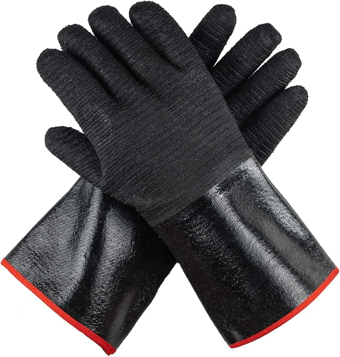 Grill Armor BBQ Gloves – Waterproof Extreme Heat Resistant 932F Oven Gloves for Cooking, Grilling, Baking, Camping – Handle Hot Food in Kitchen, Smoker, Cast Iron, Fire Pit, Pizza, Fryer, Barbecue