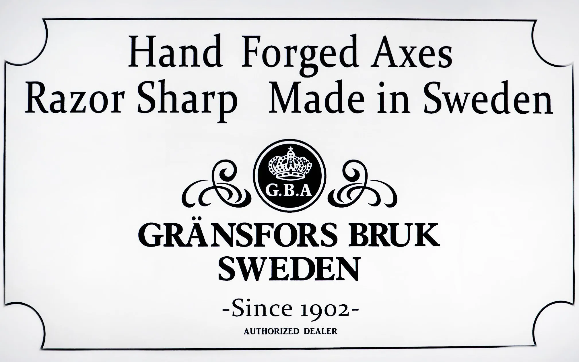 Gränsfors Bruk Swedish Carving Axe ~ Grinded Left Side