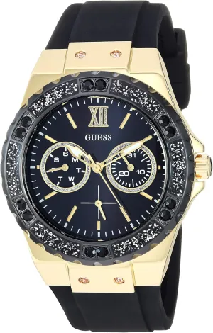 GUESS Women's Stainless Steel   Stain Resistant Silicone Watch