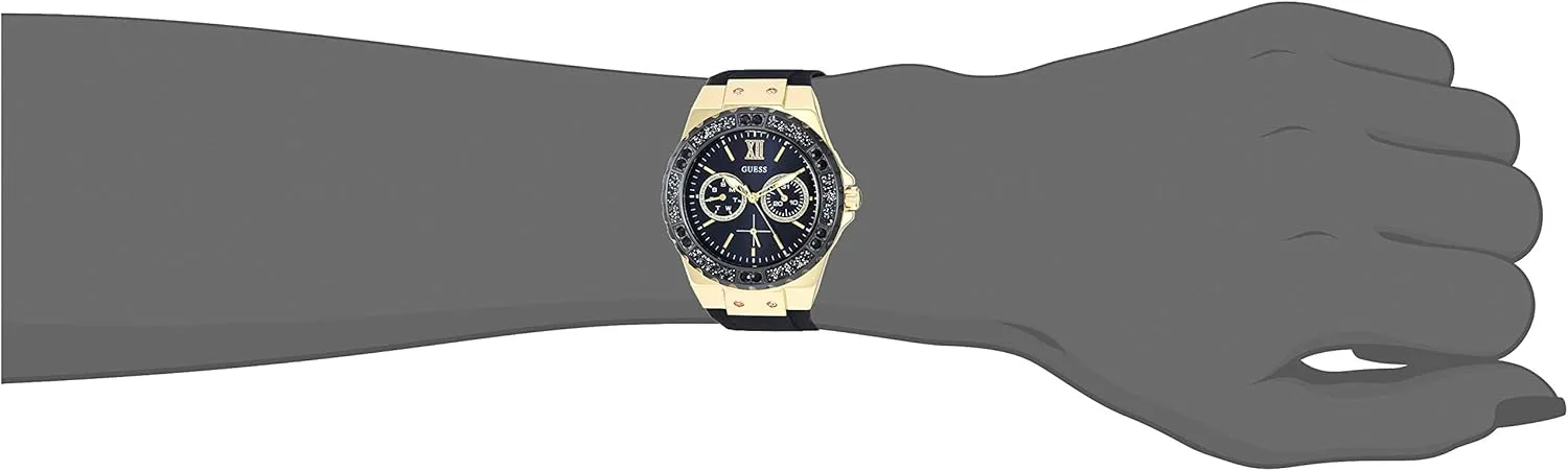 GUESS Women's Stainless Steel   Stain Resistant Silicone Watch