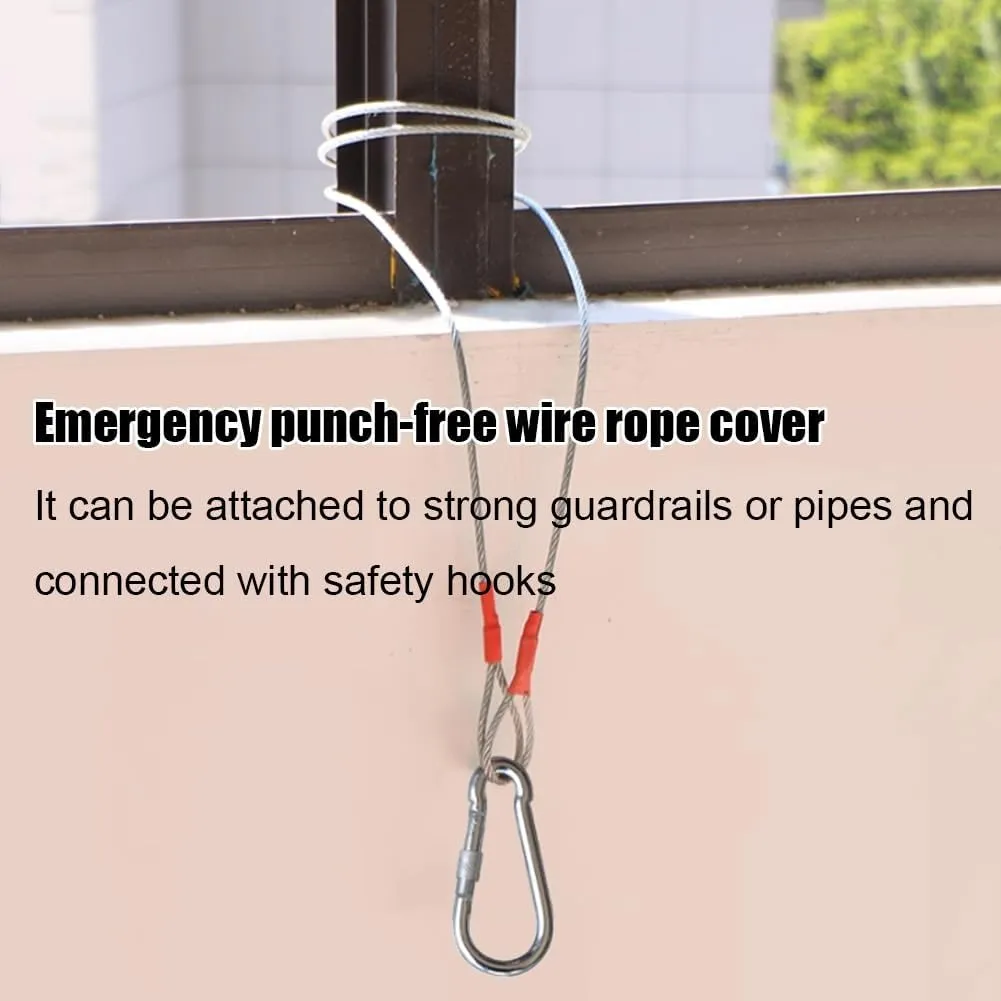 GZHERVICES High Rise Escape Descent Device, 2-33 Floor Fire Escaper, Safety Descent Rope System, Home Fire Safety Rope, Building Escape Evacuation Kit(10m/32.8ft)