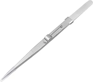 Hair Removal Tweezers Stainless Steel Tweezers Adjustable Slide Lock Antistatic Tweezers Jewelry Making Tool for Electronic Component Repair Tools