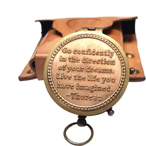 Handmade Copper Compass with Designer Leather Case – Royal Ship Nautical Collectible, Magnetic Navigation Tool, for Collectors