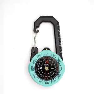 Hanging Button Pointer Type Compass Two Sets of Indexing Systems to Meet Different Needs Design Waterproof Carabiner Outdoor Compass