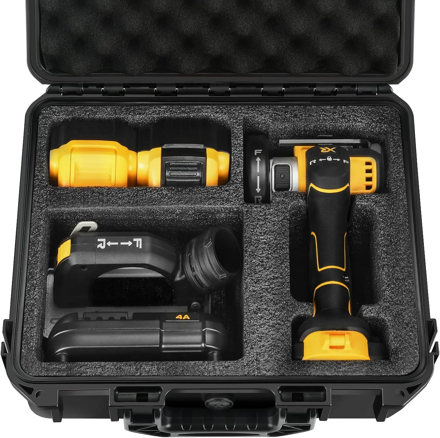 Hard Case for Dewalt Cut Off Tool - Tool Bag for Dewalt 20V MAX XR Brushless Compact Cut Off Tool, Waterproof & Shockproof Box for Cut Off DCS438 | Battery | Charger | Cutting Dust Shroud (Case Only)