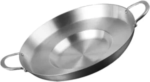 Hemoton Chicharron Deep Fry Pan Stainless Steel Wok Frying Pan Skillet Nonstick Fry Wok Cooking Wok Pan Chinese Frying Pot for Induction Cooker Gas Stove 38cm Heavy Duty Concave Comal