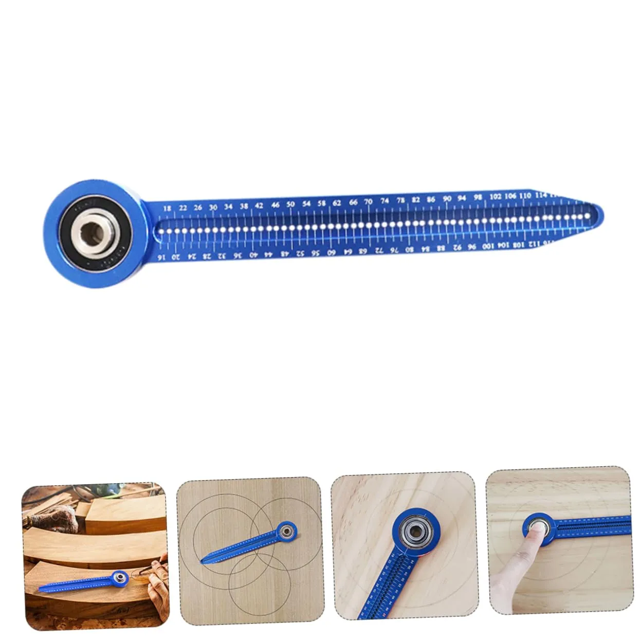 High Precision Aluminum Compass Circle Ruler Marking Gauge Hole Ruler Woodworking Tool