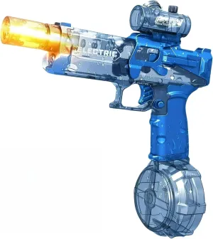 High-Voltage Burst Powerful Long-Range Fire Light Ice Mouse Explosion Electric Water Toy, Large Capacity Automatic Reload Squirt 𝗚ú𝗻 for Adults&Kids, Summer Pool Beach Outdoor Party Toys (Blue)