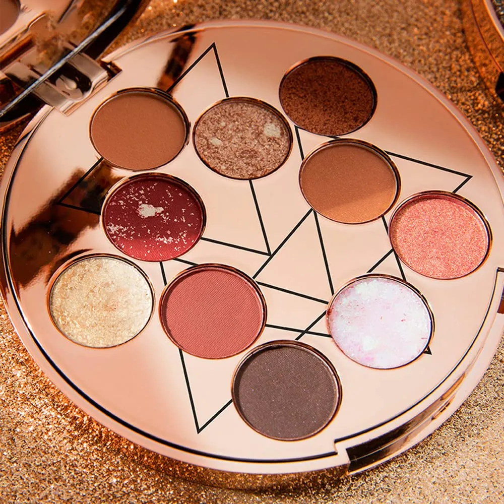 Highly Pigmented Eye Makeup Palette , 10 Colors Matte Shimmer Metallic Eyeshadow Pallet Long Lasting Blendable Natural Colors Waterproof Make Up Eye Shadows Cosmetics Gift Kit-Great for Travel