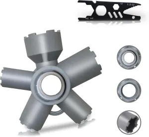 HimaPro 10-in-1 Faucet Aerator Removal Tool Kit – Fits M16.5, M18.5, M21.5, M22, M24, M28 – Includes 5-in-1 Wrench for 5.5–22mm Nuts, 24/34mm Nuts, 22mm Aerators, Screws & Bottle Caps