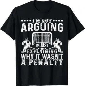Hockey Player Arguing Gift Funny Ice Hockey T-Shirt