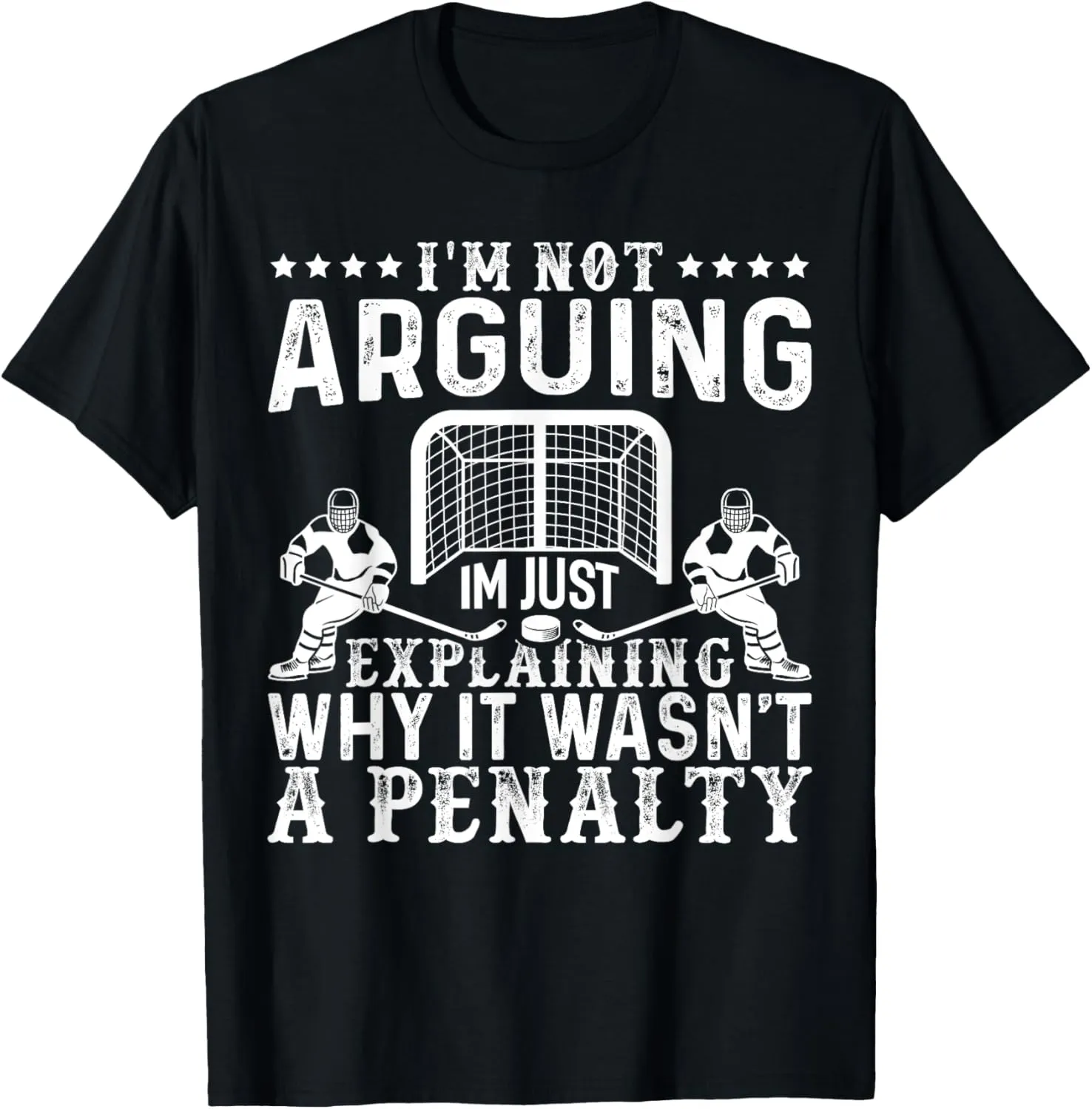 Hockey Player Arguing Gift Funny Ice Hockey T-Shirt