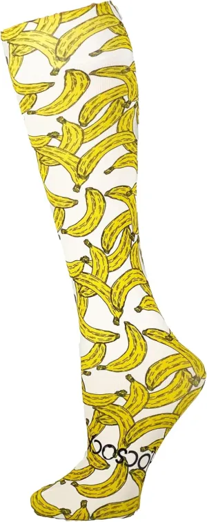 Hocsocx Bananas Socks Performance Liner Moisture-Wicking Protection for Field Hockey, Ice Hockey, and Soccer