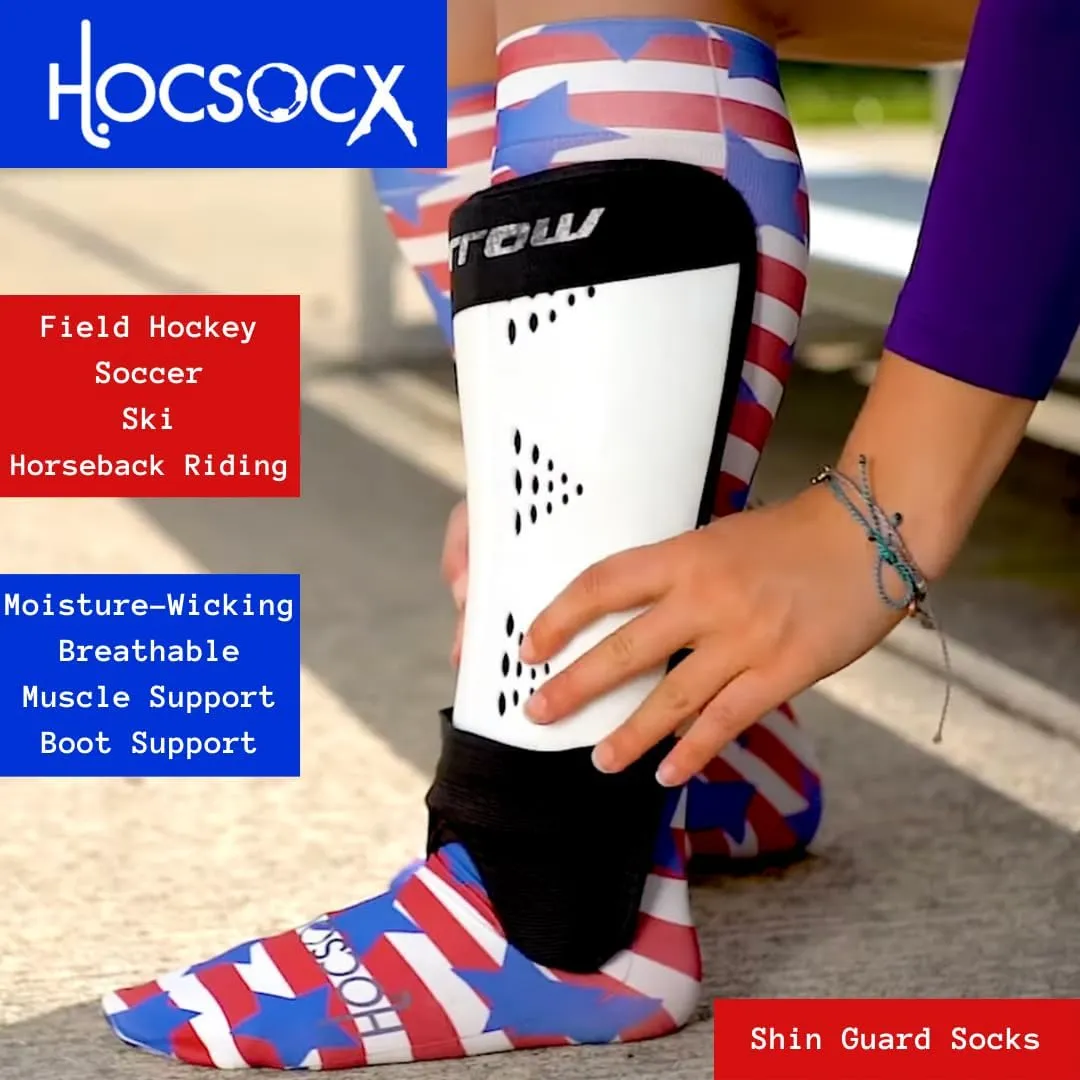 Hocsocx Bananas Socks Performance Liner Moisture-Wicking Protection for Field Hockey, Ice Hockey, and Soccer