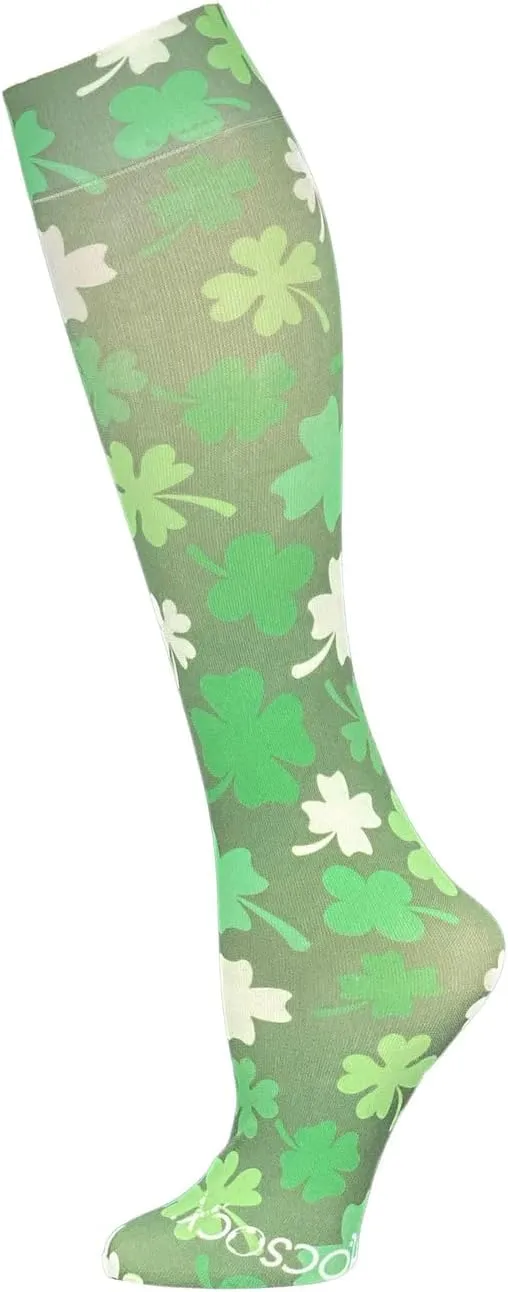 Hocsocx Lucky Shamrocks Socks Performance Liner Moisture-Wicking Protection for Field Hockey, Ice Hockey, and Soccer