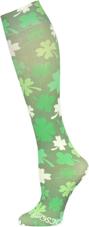 Hocsocx Lucky Shamrocks Socks Performance Liner Moisture-Wicking Protection for Field Hockey, Ice Hockey, and Soccer