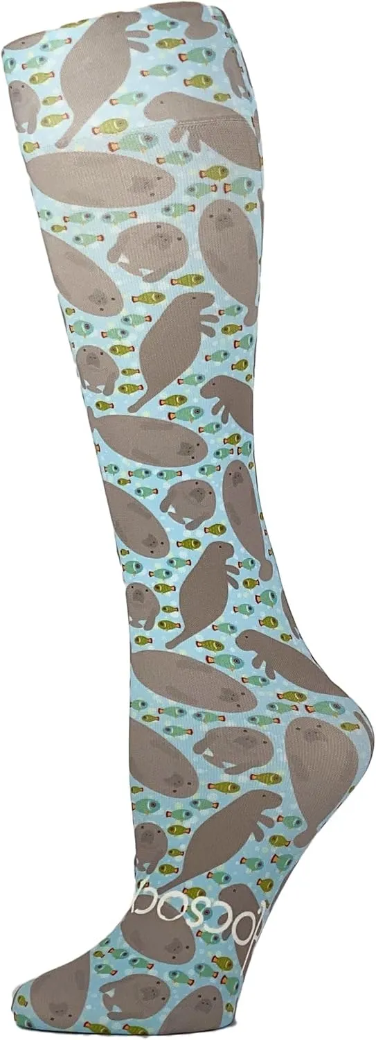 Hocsocx Manatees Socks Performance Liner Moisture-Wicking Protection for Field Hockey, Ice Hockey, and Soccer