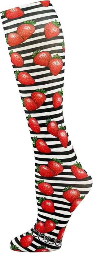 Hocsocx Strawberry Delight Socks Performance Liner Moisture-Wicking Protection for Field Hockey, Ice Hockey, and Soccer