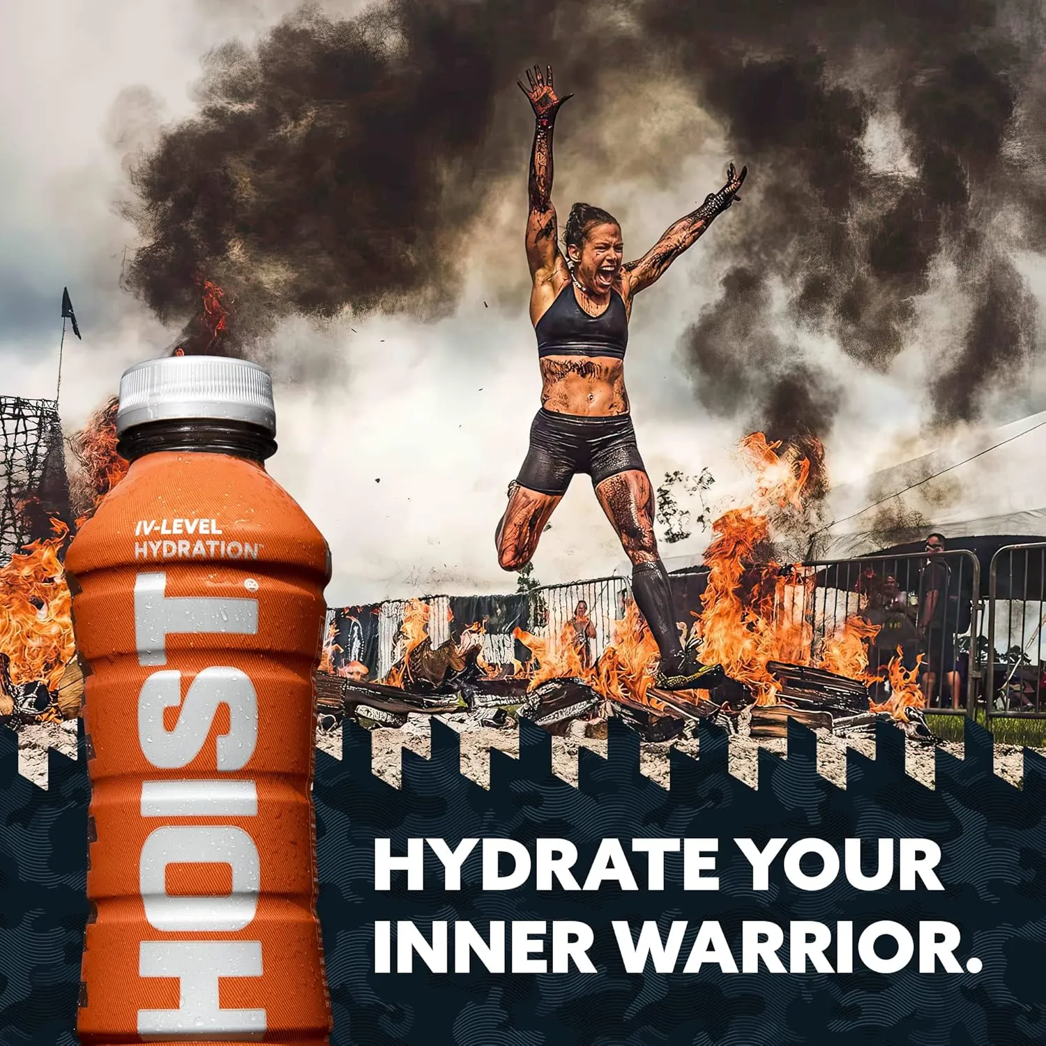 Hoist Premium Hydration Isotonic Electrolyte Drink, Powerful IV-Level Hydration, Orange, 16 Fl Oz (Pack of 12)