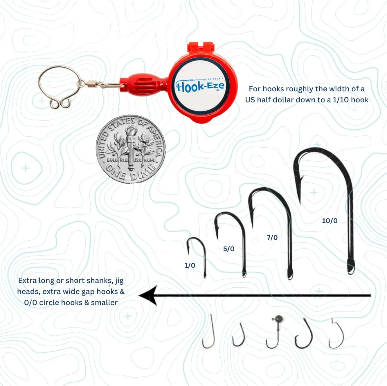 HOOK-EZE Fly Fishing Accessories - Fishing Knot Tying Tool for Tying Fishing Line to Hooks - Fishing Gear and Equipment, Gadget to Tie Knots Quick and Easy - Fishing Gifts for Men