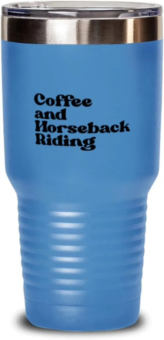 Horseback Riding Horse Rider 1970s 70s Travel Mug, Gifts, Tumbler, Home Office Decor, Coffee Cup, Unique Gag Idea, Him Her