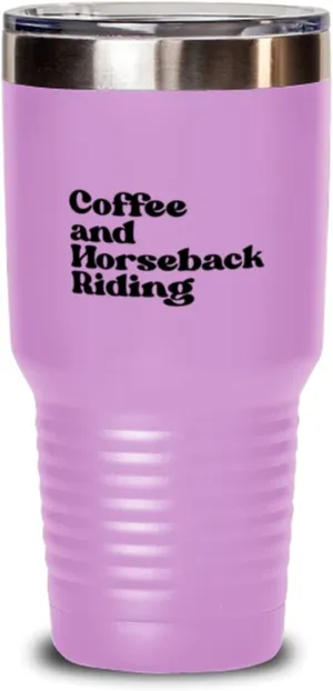 Horseback Riding Horse Rider 1970s 70s Travel Mug, Gifts, Tumbler, Home Office Decor, Coffee Cup, Unique Gag Idea, Him Her