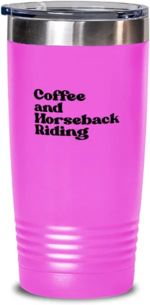 Horseback Riding Horse Rider 1970s 70s Travel Mug, Gifts, Tumbler, Home Office Decor, Coffee Cup, Unique Gag Idea, Him Her