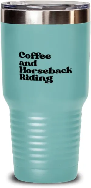 Horseback Riding Horse Rider 1970s 70s Travel Mug, Gifts, Tumbler, Home Office Decor, Coffee Cup, Unique Gag Idea, Him Her