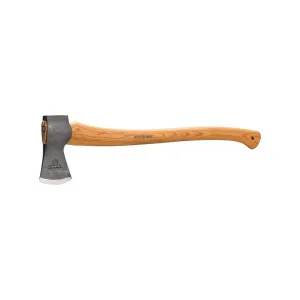 Hults Bruk Steel Head Brown Wood Handle Kisa Medium Sized Felling Axe - 840722