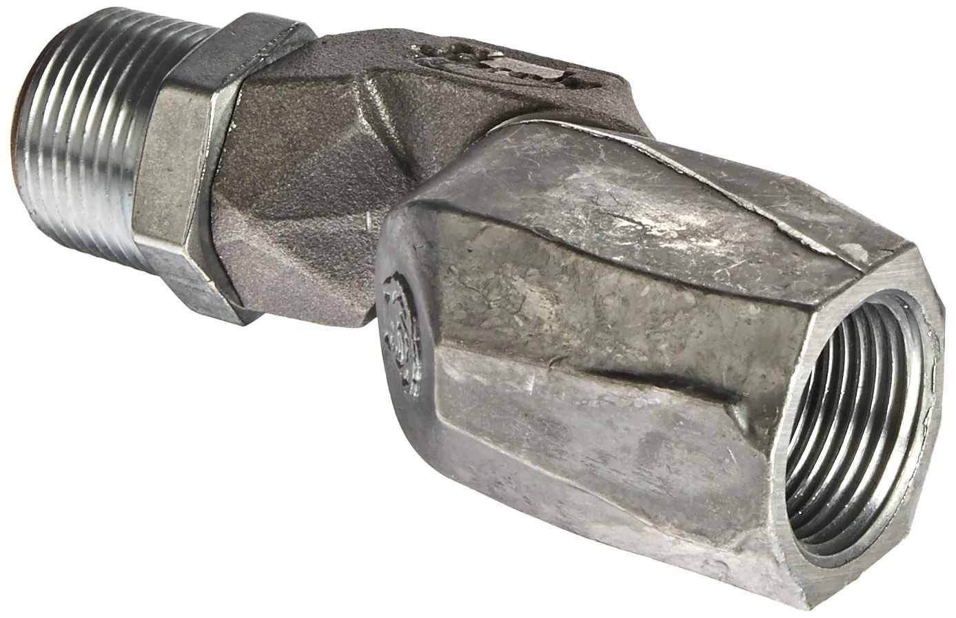 Husky 000350 3/4" Male NPTF x 3/4" Female NPTF Multi-Plane Swivel, 19mm Male x 19mm Female, Made in USA