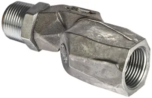 Husky 000350 3/4" Male NPTF x 3/4" Female NPTF Multi-Plane Swivel, 19mm Male x 19mm Female, Made in USA