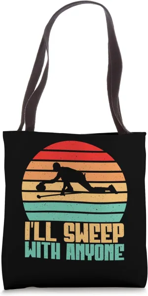 I will sweep with everyone funny Curling Tote Bag