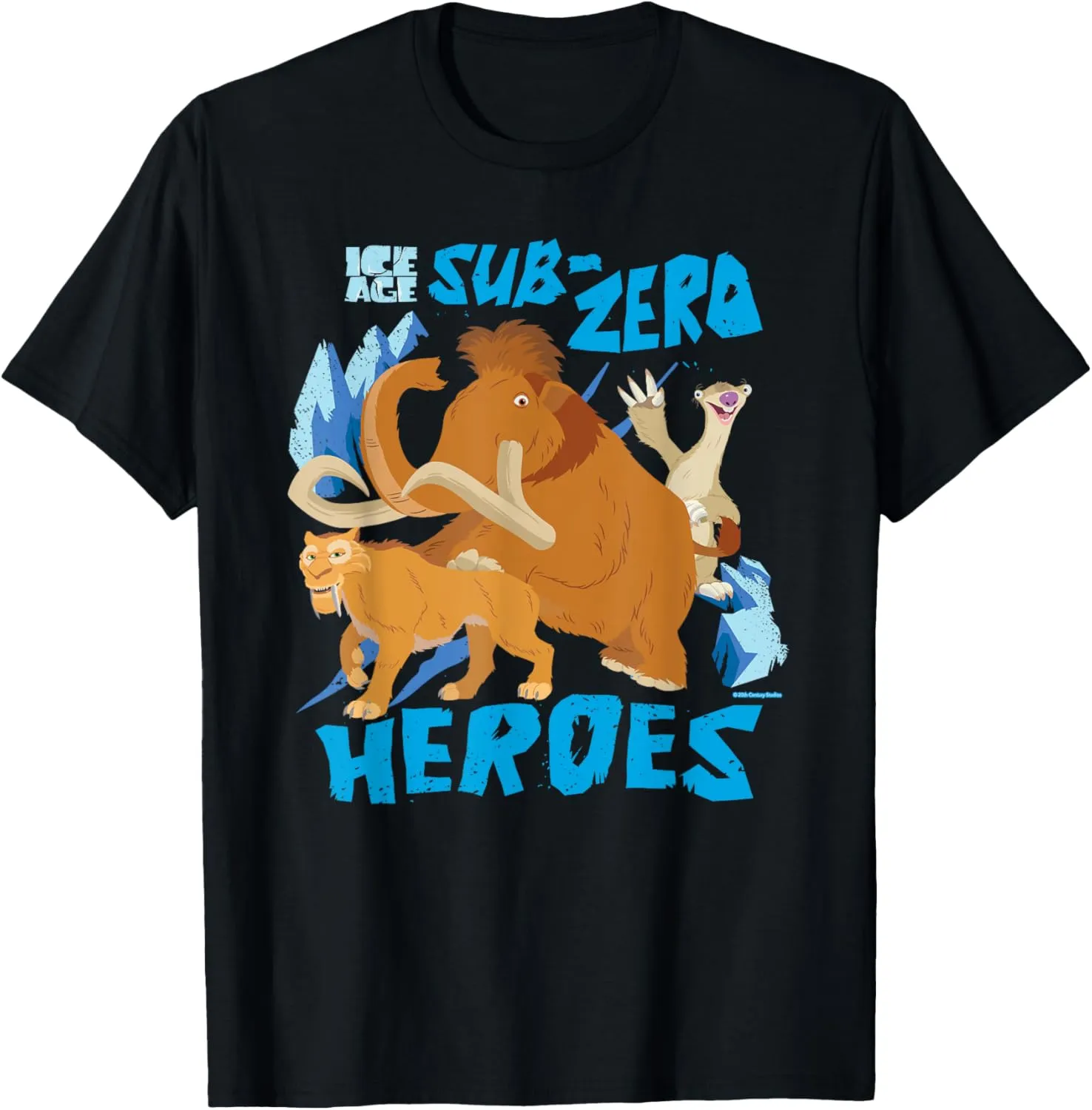 Ice Age Sub-Zero Heroes Manny Diego and Sid T-Shirt