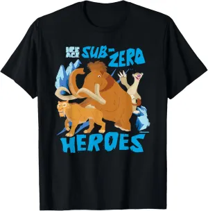 Ice Age Sub-Zero Heroes Manny Diego and Sid T-Shirt