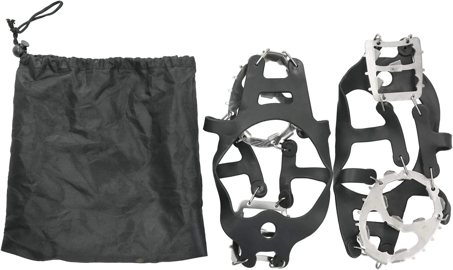 Ice Cleats for Shoes, 18 Teeth Crampons Snow Shoe Grips Lightweight Anti Slip Outdoor Climbing Gear