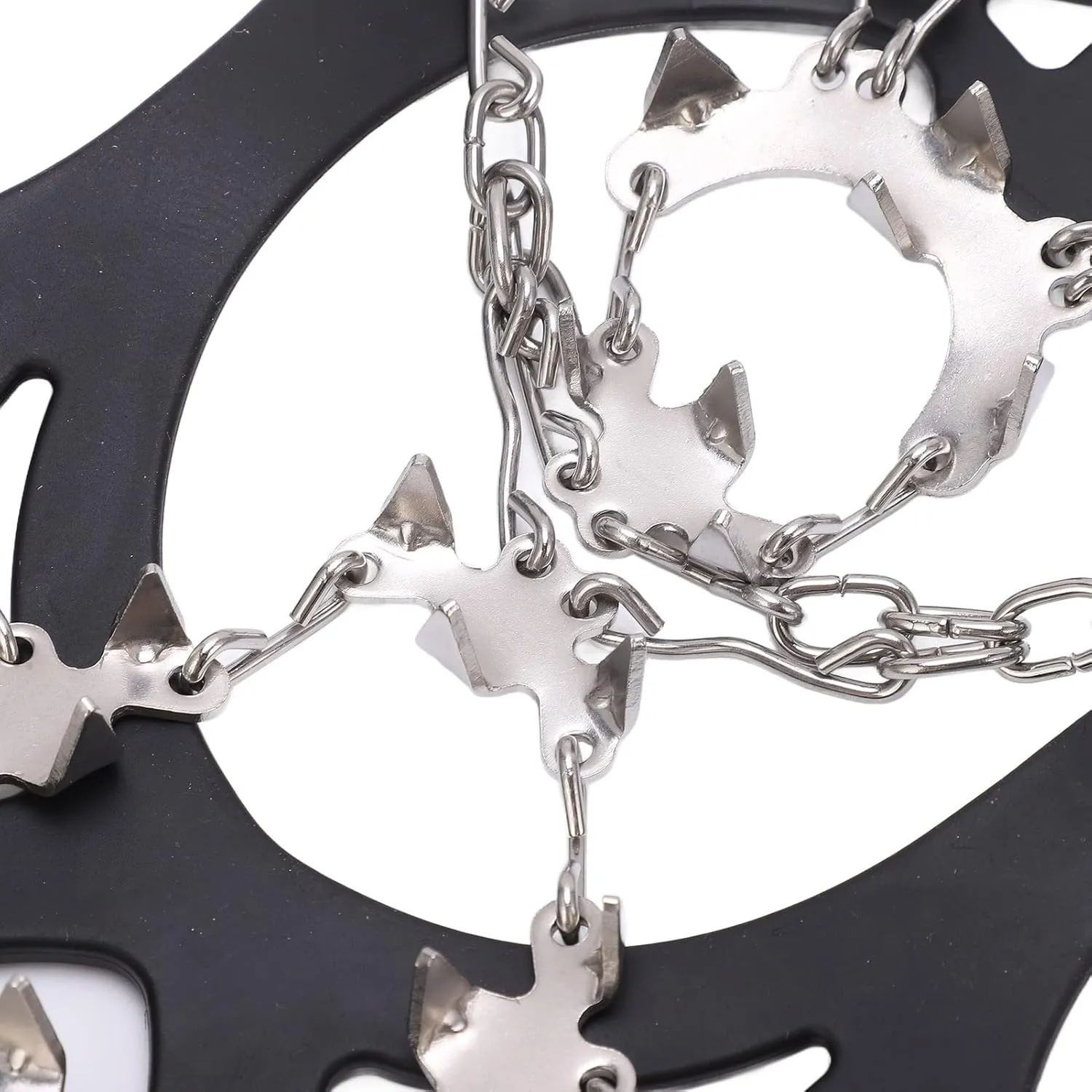 Ice Cleats Strong Stainless Steel Spikes TPE Non Slip Traction Crampons Hiking Outdoor Activity