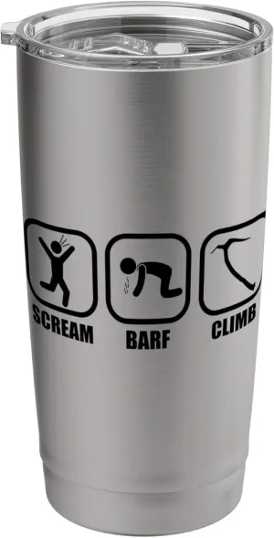 Ice Climbing Axe Scream & Barf! Stainless Steel Insulated Tumbler