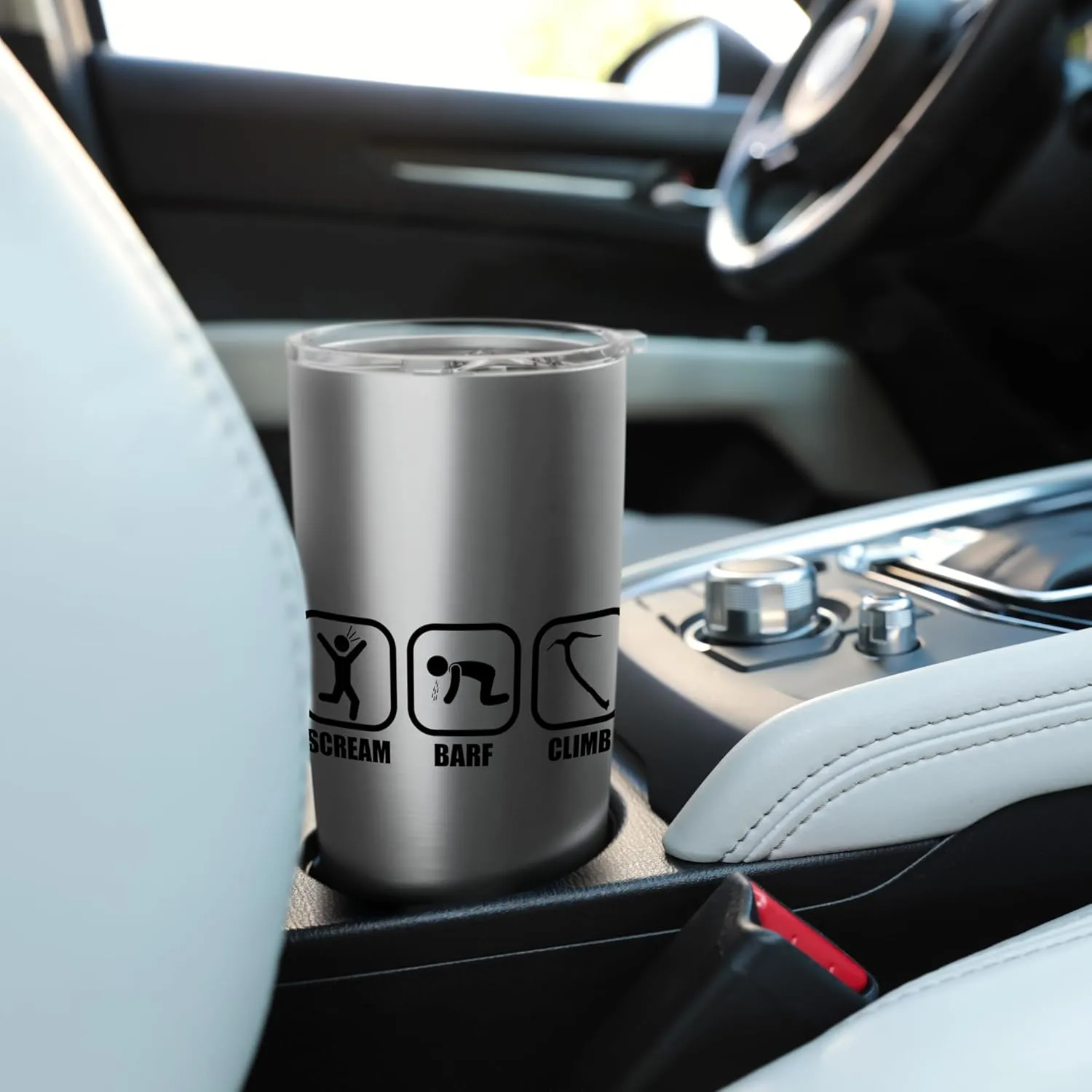 Ice Climbing Axe Scream & Barf! Stainless Steel Insulated Tumbler