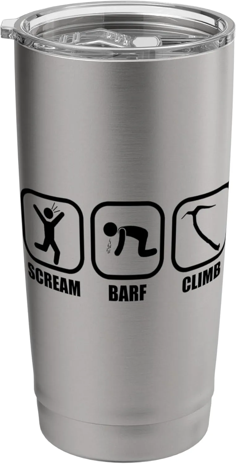 Ice Climbing Axe Scream & Barf! Stainless Steel Insulated Tumbler