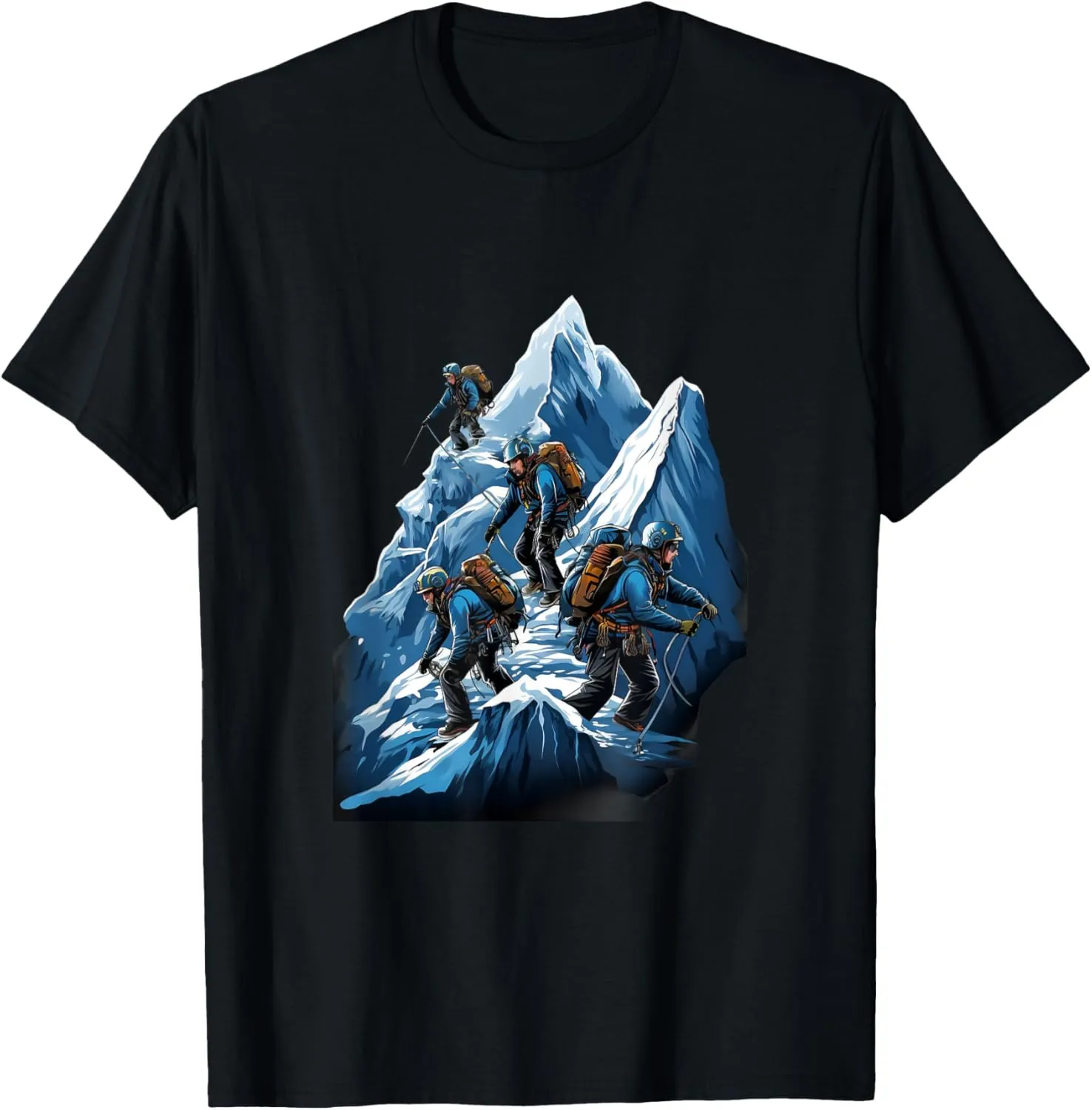 Ice Climbing Ice Climber Snow Frozen Rock Mountaineering T-Shirt